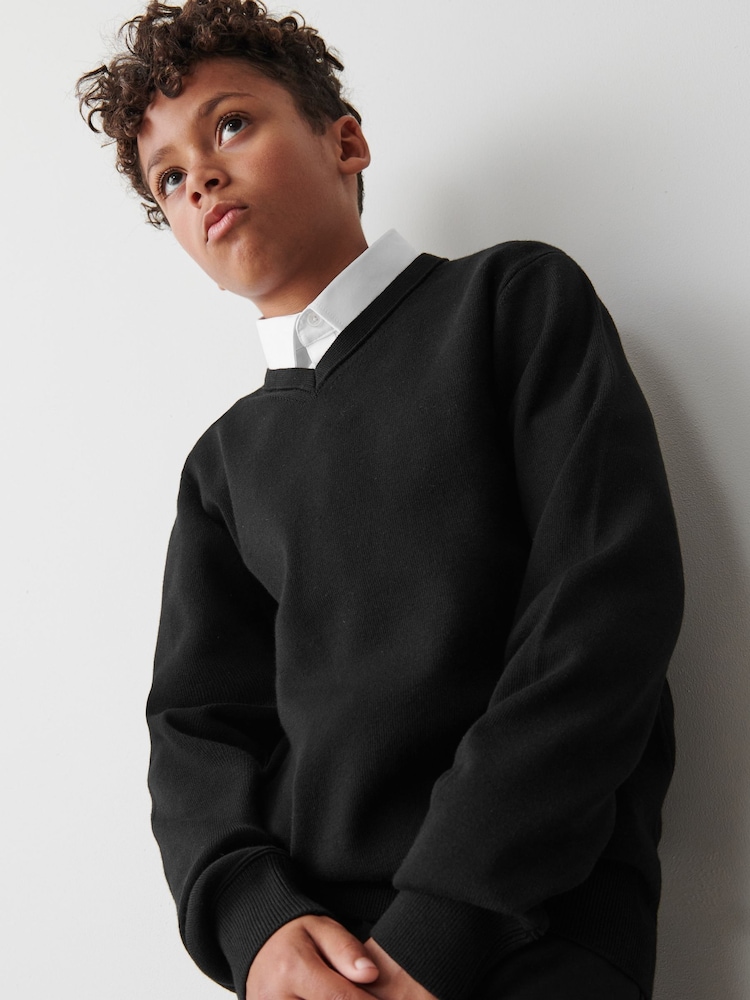 Negro - Clarks Unisex Knitted School Jumper - Imagen 1 de 9 Negro - Clarks Unisex Knitted School Jumper - Imagen 1 de 9