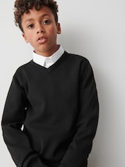 Negro - Clarks Unisex Knitted School Jumper - Imagen 2 de 9