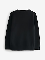 Negro - Clarks Unisex Knitted School Jumper - Imagen 7 de 9