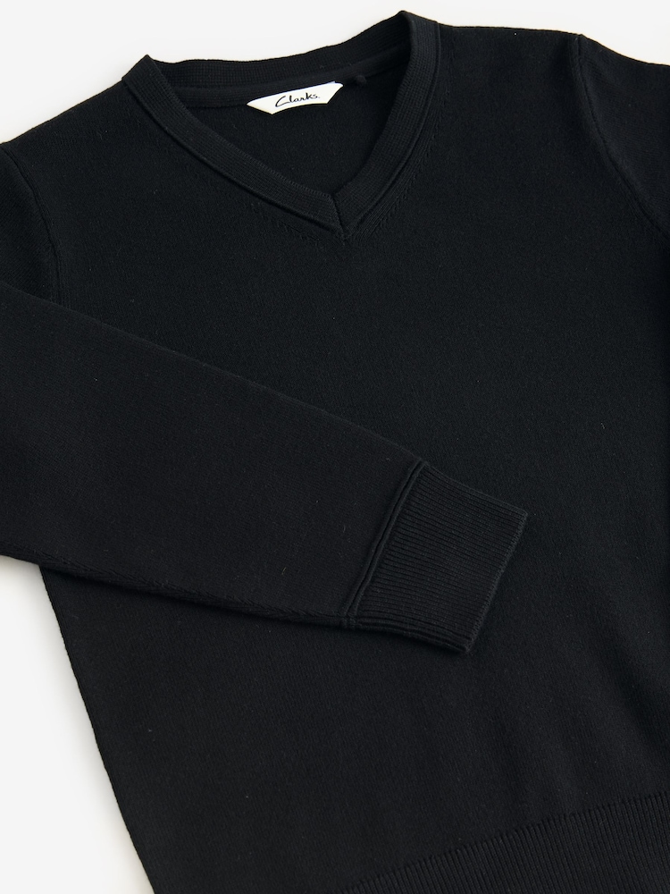Negro - Clarks Unisex Knitted School Jumper - Imagen 9 de 9 Negro - Clarks Unisex Knitted School Jumper - Imagen 9 de 9