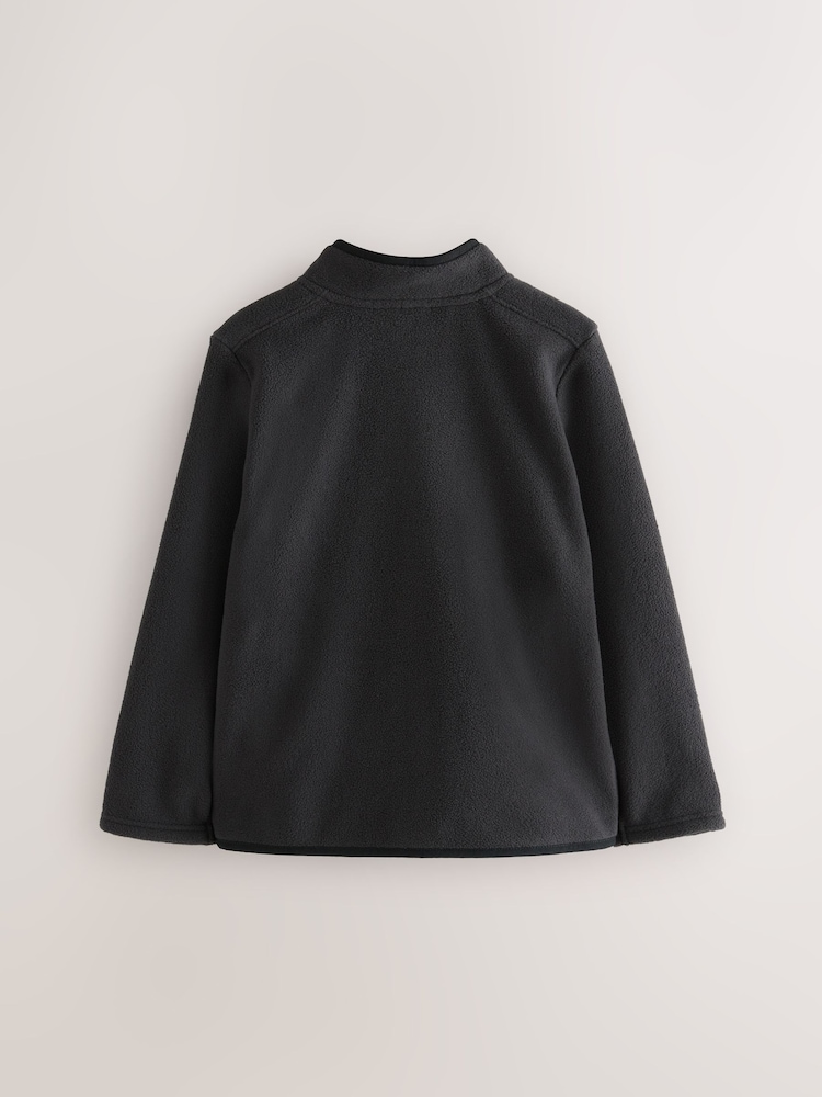 Clarks Black Unisex Zip Through Fleece - Image 2 of 6 Clarks Black Unisex Zip Through Fleece - Image 2 of 6