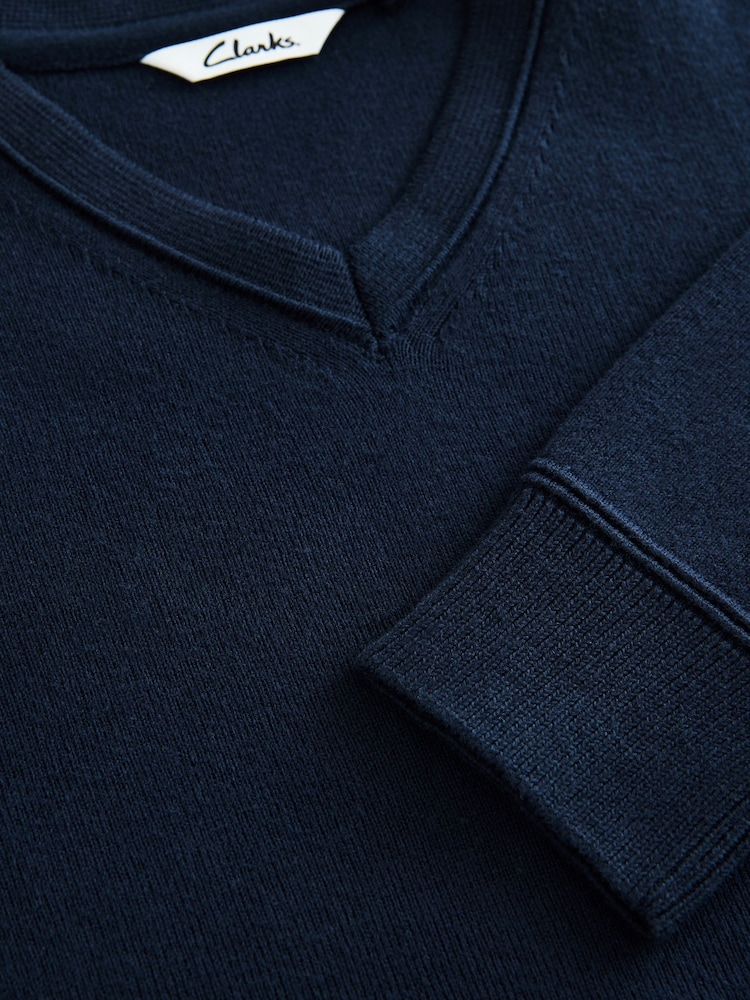 Navy - Clarks Unisex Knitted School Jumper - Image 11 of 11 Navy - Clarks Unisex Knitted School Jumper - Image 11 of 11