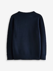 Clarks Navy Unisex Knitted School Jumper - Image 8 of 11