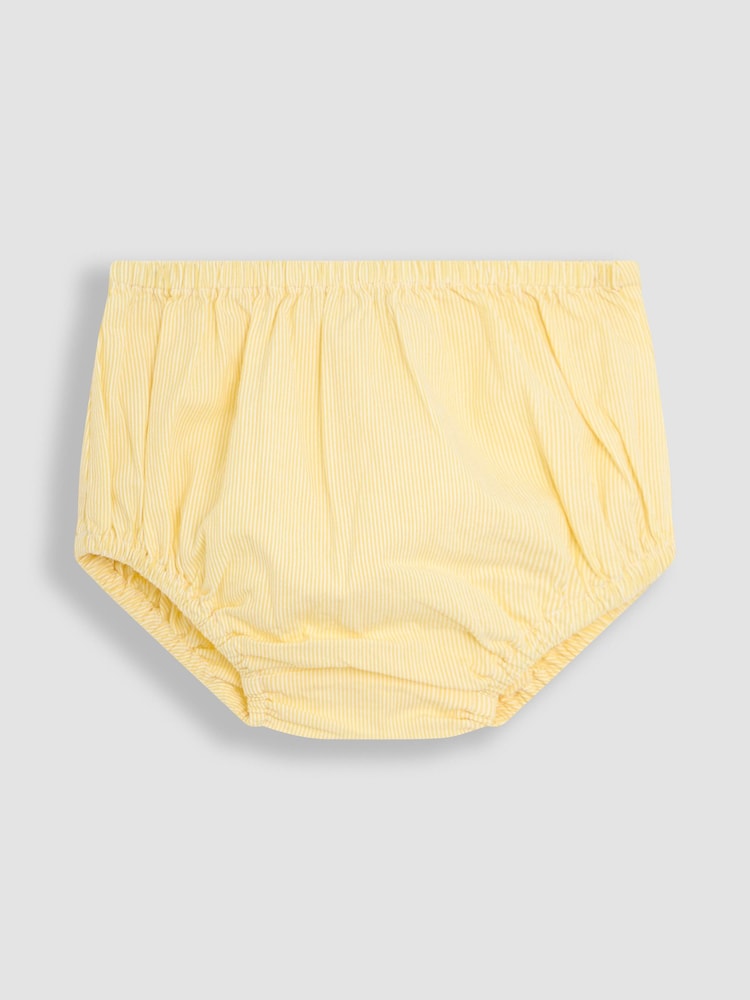 JoJo Maman Bébé Yellow Sailor Stripe Party 100% Cotton Dress - Image 5 of 6