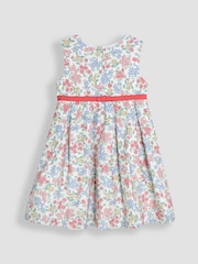 JoJo Maman Bébé Pink Floral Pretty Pleated Party Dress - Image 1 of 4