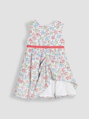 JoJo Maman Bébé Pink Floral Pretty Pleated Party Dress - Image 2 of 4