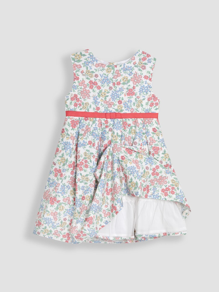 JoJo Maman Bébé Pink Floral Pretty Pleated Party Dress - Image 2 of 4