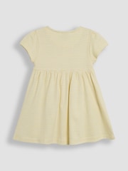 JoJo Maman Bébé Yellow Duck Pocket 100% Cotton Appliqué Button Through Dress - Image 2 of 2