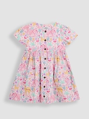 JoJo Maman Bébé Button Through 100% Cotton Dress - Imagen 1 de 3