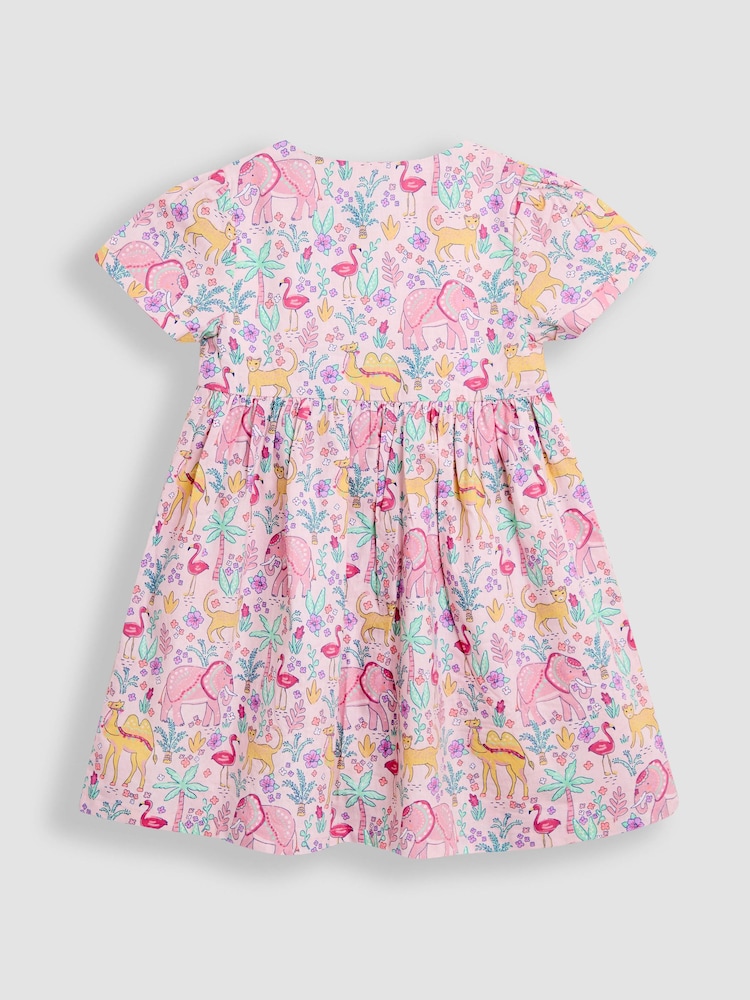 JoJo Maman Bébé Button Through 100% Cotton Dress - Imagen 2 de 3