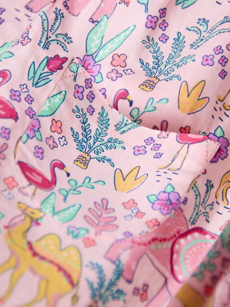 JoJo Maman Bébé Button Through 100% Cotton Dress - Imagen 3 de 3