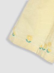 JoJo Maman Bébé Yellow Bud Floral Embroidered Smocked Party Dress - Image 9 of 9