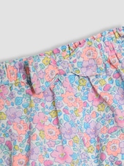 JoJo Maman Bébé Coral Pink Floral 2-Piece Embroidered Cheesecloth Top & Bloomers Set - Image 2 of 2