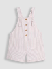 JoJo Maman Bébé Pink Stripe Dungaree - Image 1 of 3