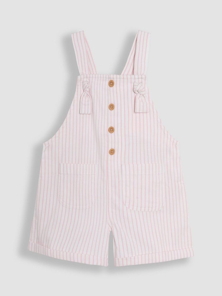 JoJo Maman Bébé Pink Stripe Dungaree - Image 1 of 3