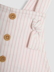JoJo Maman Bébé Pink Stripe Dungaree - Image 3 of 3