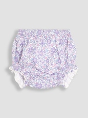 JoJo Maman Bébé Lilac Purple Floral Broderie Collar Party Dress - Image 4 of 5