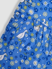 JoJo Maman Bébé Blue Duck Floral Printed Dungarees - Image 5 of 5