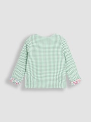 JoJo Maman Bébé Soft Pink Floral Print Quilted Reversible 100% Cotton Jacket - Image 5 of 9