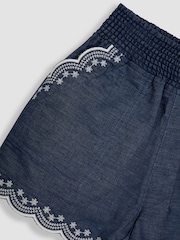 JoJo Maman Bébé Broderie Scallop Pocket Shorts - Imagen 2 de 3