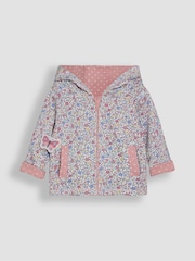 JoJo Maman Bébé Pink Bunny Appliqué Reversible Hoodie - Image 4 of 7