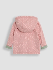 JoJo Maman Bébé Pink Guinea Pig & Tortoise Appliqué Reversible Hoodie - Image 3 of 8