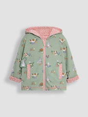 JoJo Maman Bébé Pink Guinea Pig & Tortoise Appliqué Reversible Hoodie - Image 4 of 8