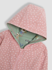 JoJo Maman Bébé Pink Guinea Pig & Tortoise Appliqué Reversible Hoodie - Image 7 of 8