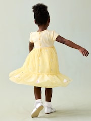 JoJo Maman Bébé Yellow Duck & Bunny Appliqué Hem Tulle Party Dress - Image 2 of 8