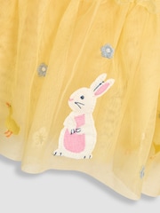 JoJo Maman Bébé Yellow Duck & Bunny Appliqué Hem Tulle Party Dress - Image 3 of 8