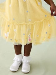 JoJo Maman Bébé Yellow Duck & Bunny Appliqué Hem Tulle Party Dress - Image 5 of 8