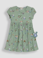 JoJo Maman Bébé Green Guinea Pig Button Through Dress - Image 1 of 3