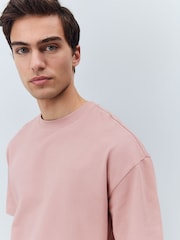 Pink Relaxed Fit Heavyweight T-Shirt - Image 4 of 7