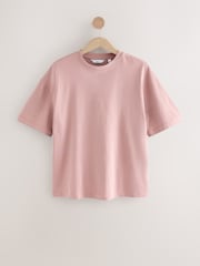 Pink Relaxed Fit Heavyweight T-Shirt - Image 5 of 7