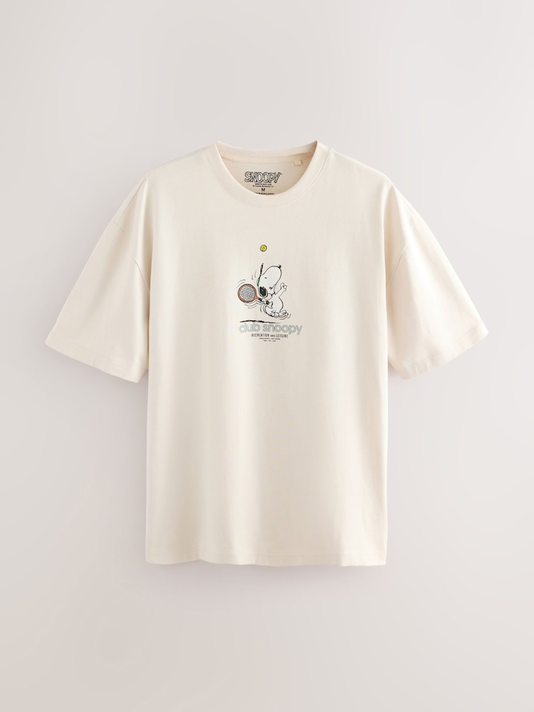 בז' - Licence Snoopy 100% Cotton T-Shirt - Image 5 of 7