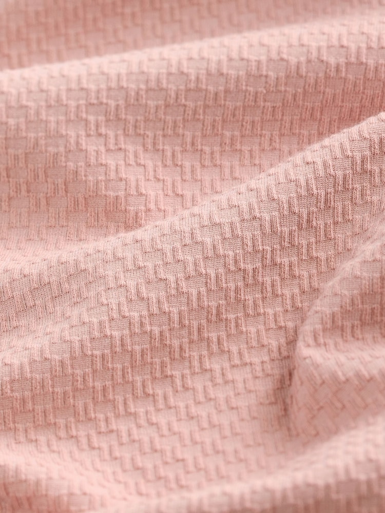 Pink Regular Fit Textured T-Shirt - Image 6 of 7