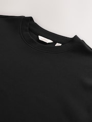 Black Premium Supima Cotton Heavyweight Signature Crew Neck T-Shirt - Image 6 of 7