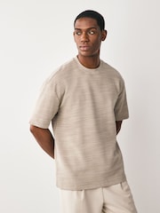 Bleu/écru/neutre - Paquet 3 - T-shirt décontracté à texture ottomane - Image 5 de 11