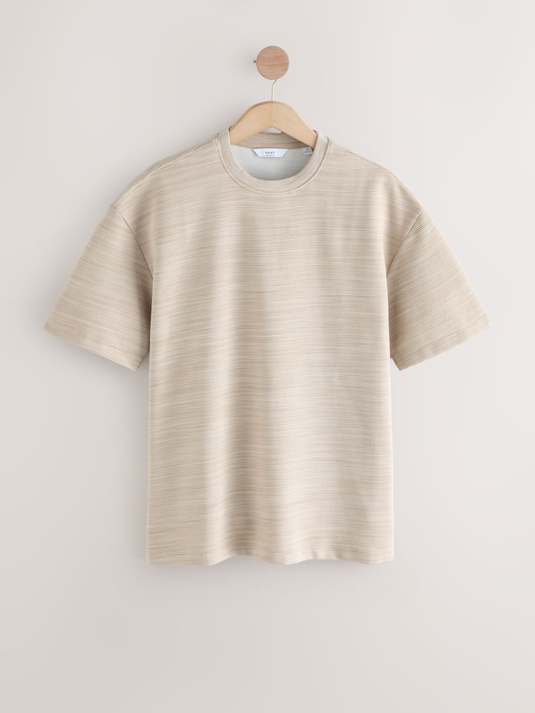 Bleu/écru/neutre - Paquet 3 - T-shirt décontracté à texture ottomane - Image 9 of 11