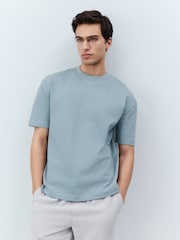 Light Blue Relaxed Fit Heavyweight T-Shirt - Image 1 of 6