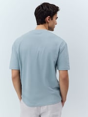 Light Blue Relaxed Fit Heavyweight T-Shirt - Image 3 of 6