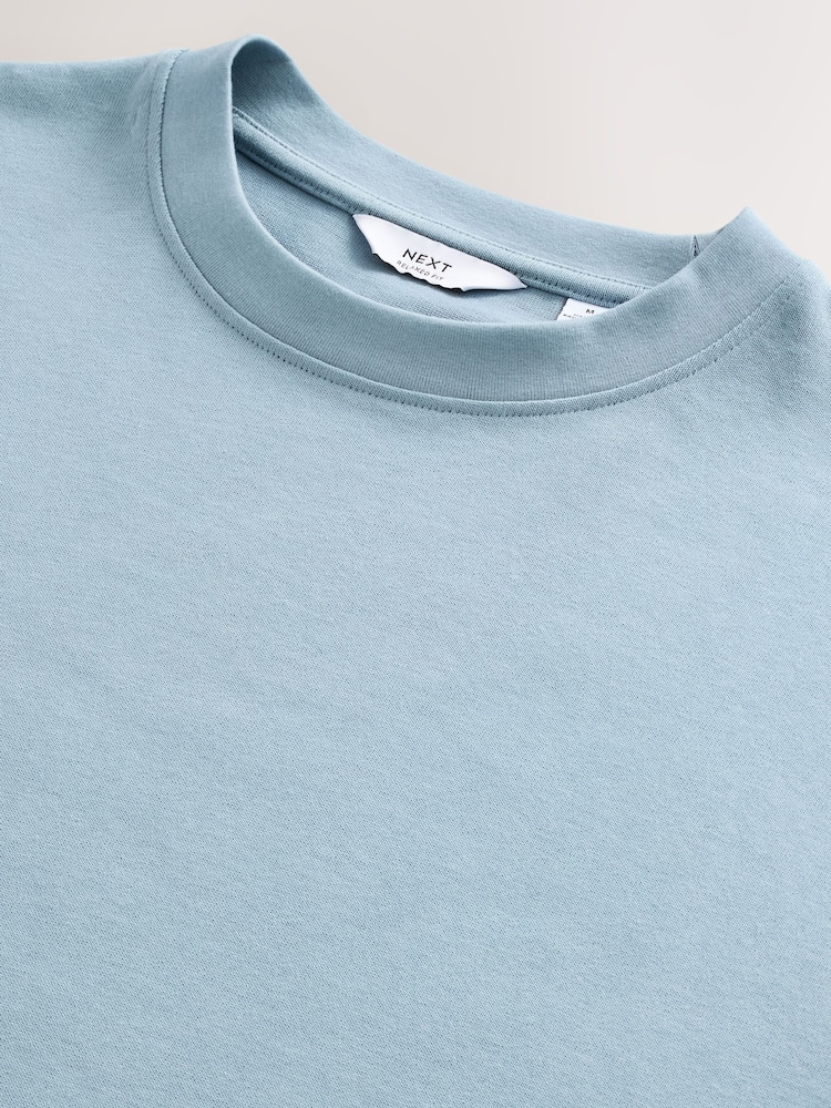 Light Blue Relaxed Fit Heavyweight T-Shirt - Image 5 of 6