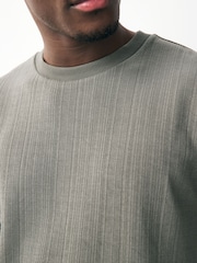 Green Relaxed Fit Textured T-Shirt - Image 5 of 7