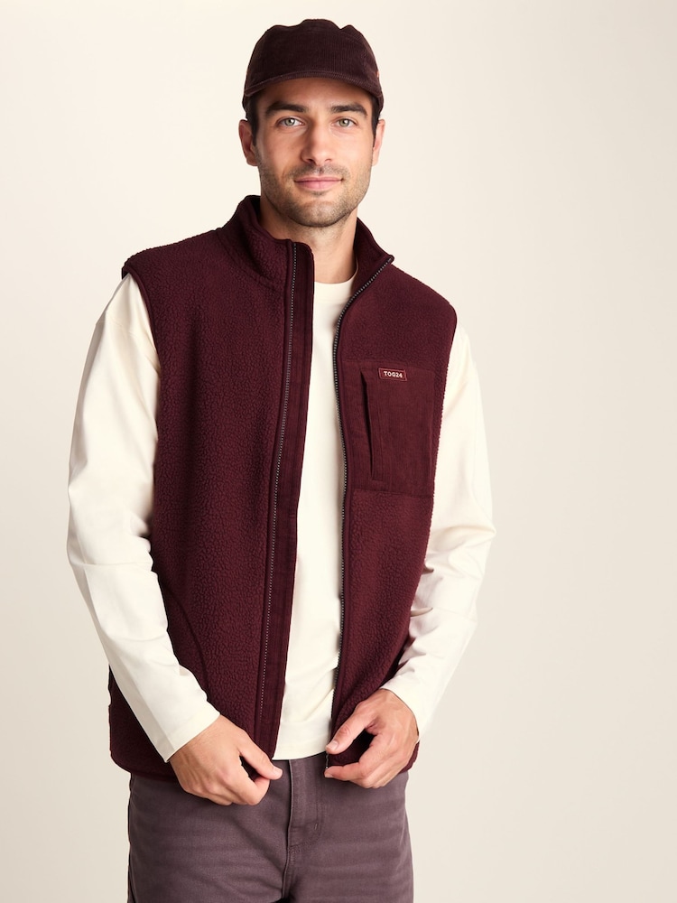 Tog 24 Red Brierly Thermal Sherpa Gilet - Image 1 of 7 Tog 24 Red Brierly Thermal Sherpa Gilet - Image 1 of 7