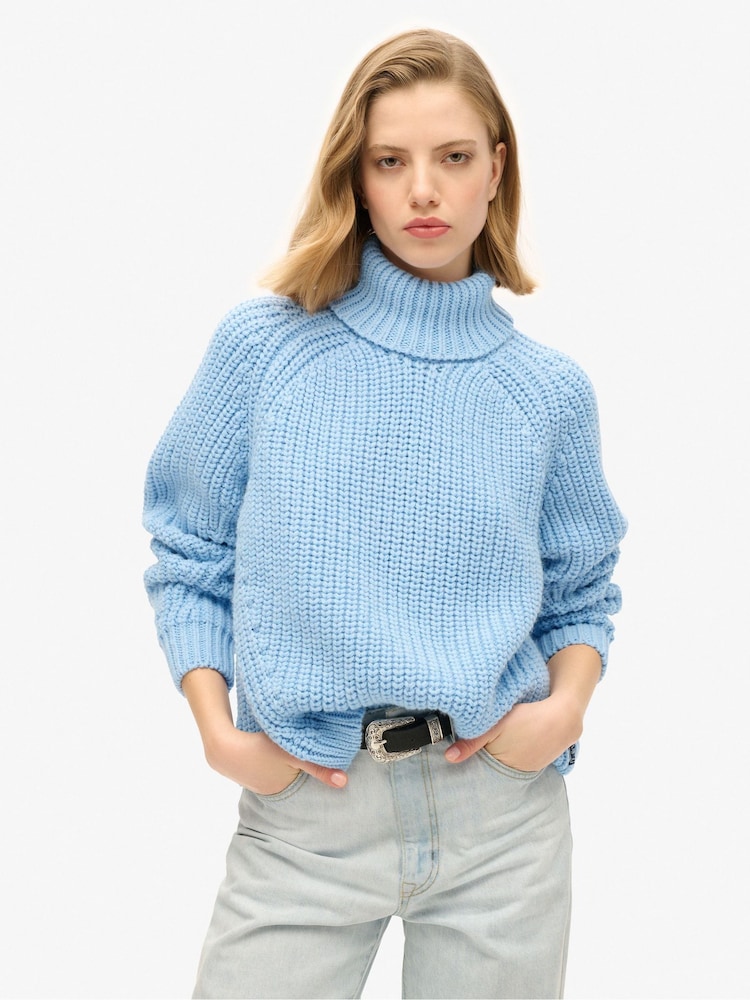 Superdry de malha com gola alta Slouchy Stitch Jumper - Imagem 1 de 3