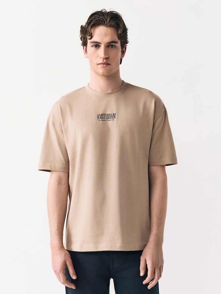 Stone Relaxed Fit Graphic Print Heavy Weight T-Shirt - Image 2 of 9