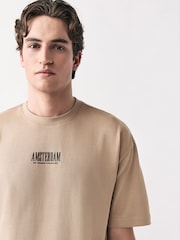 Stone Relaxed Fit Graphic Print Heavy Weight T-Shirt - Image 3 of 9