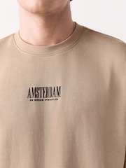 Stone Relaxed Fit Graphic Print Heavy Weight T-Shirt - Image 5 of 9