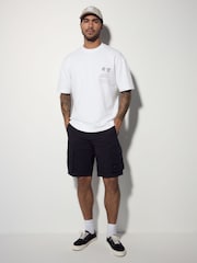 White Japan Relaxed Fit Graphic Print Heavy Weight T-Shirt - Image 2 of 8