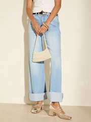 Friends Like These Gold Low Block Heel Triple Strap Maryjane Court Shoes - Image 3 of 5